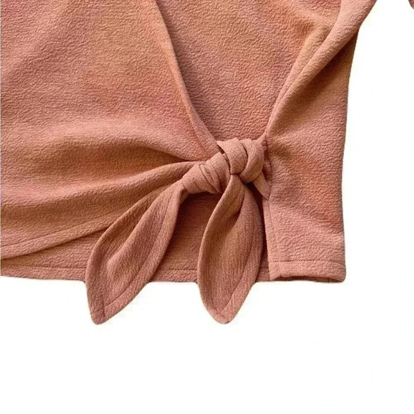 Women's Madewell Texture & Thread Crepe Ling Sleeve Wrap Blouse Size XS Stretchy - Picture 5 of 9